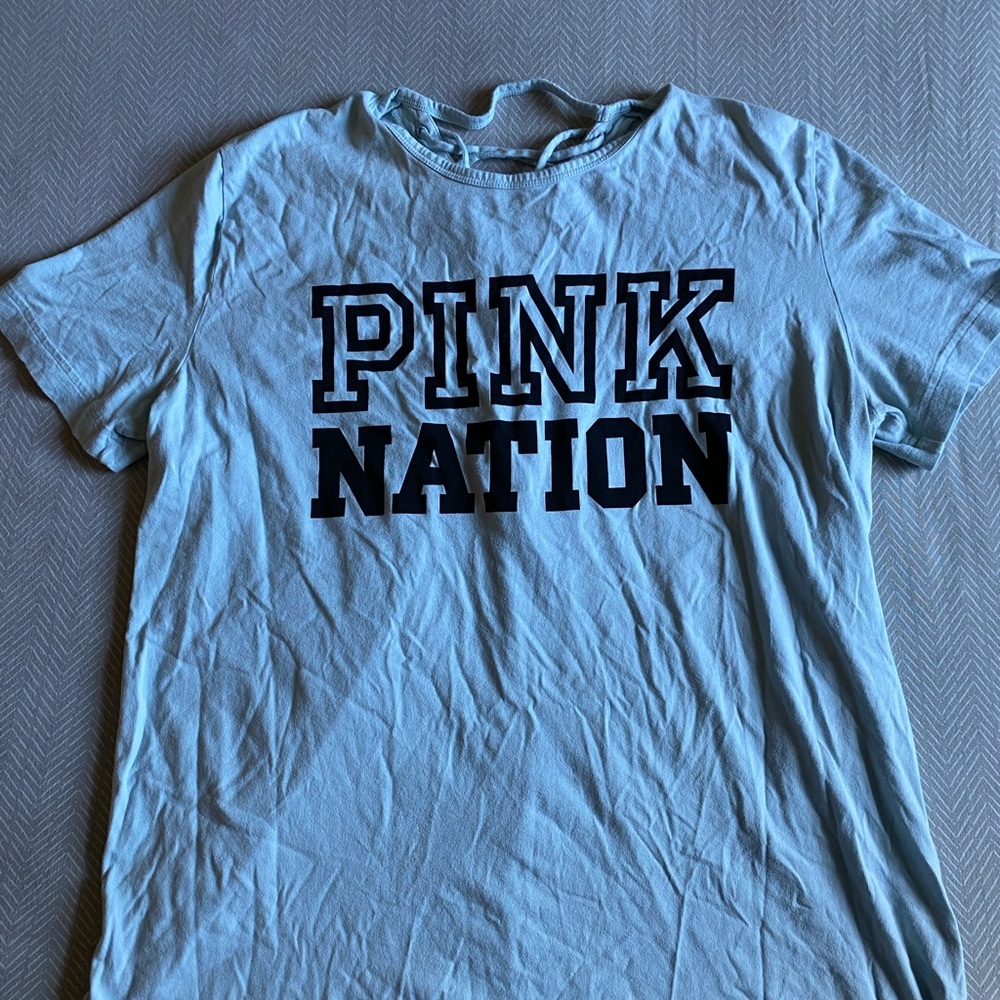 Light Blue Shirt With Open Back